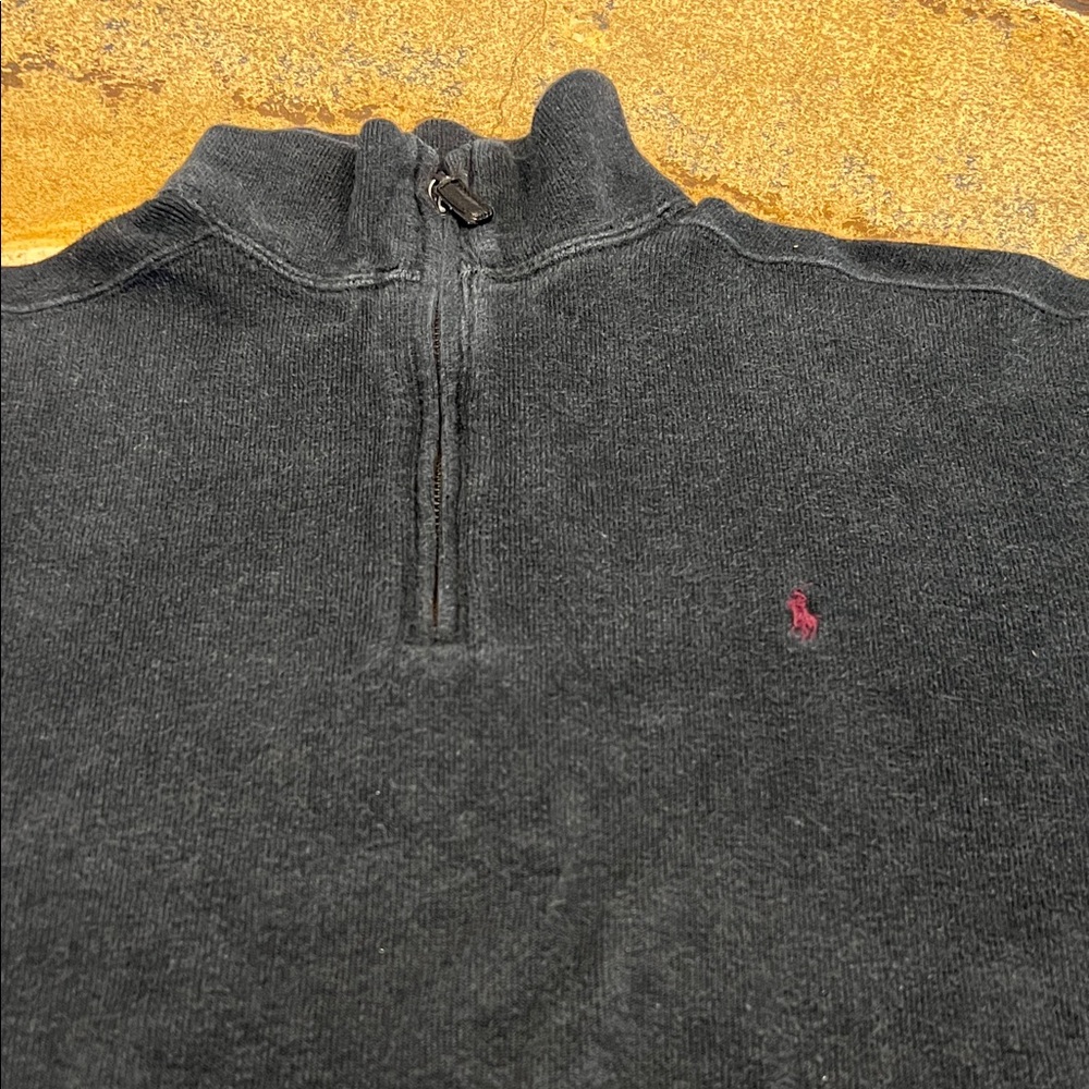 Polo by Ralph Lauren Men's Charcoal Zip-Up Sweater